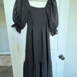 Lucie Elbow Sleeved Smocked Dress